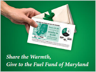 Fuel Fund photo - Share the warmth, give to the Fuel Fund of Maryland